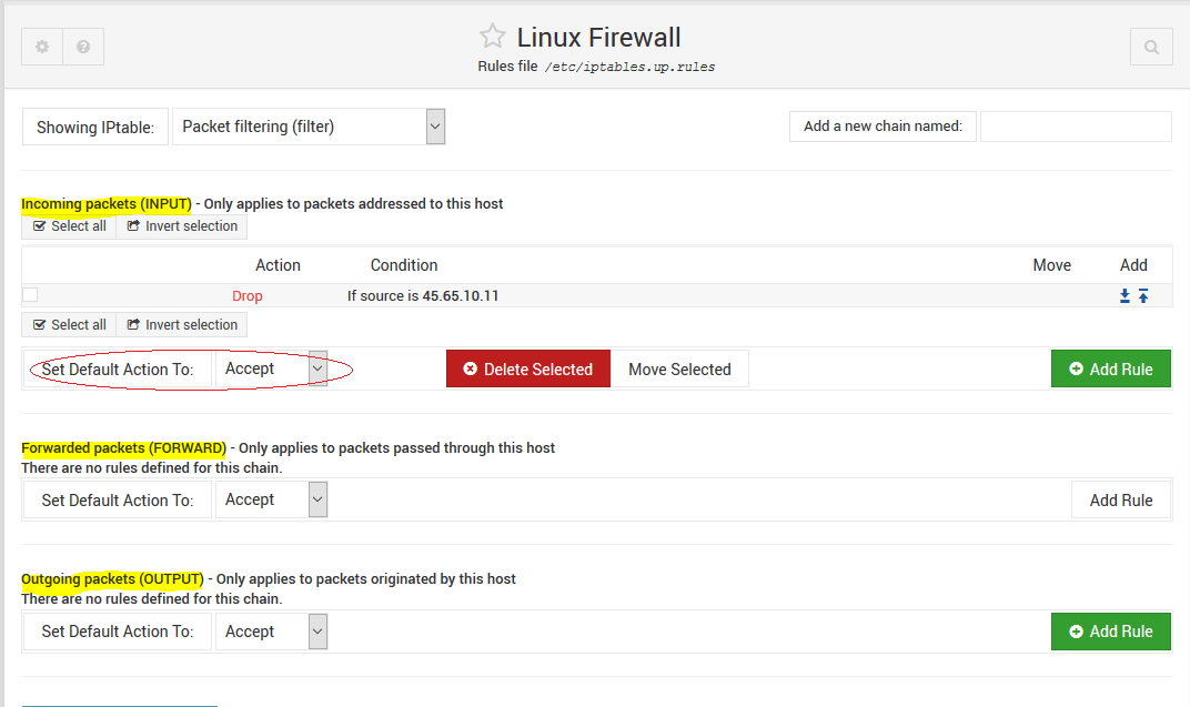 firewall webmin