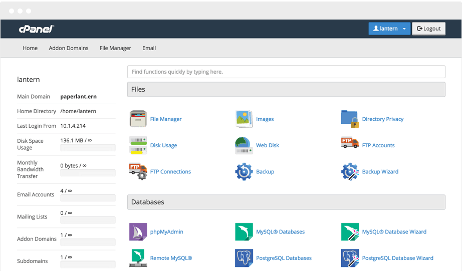 administrar servidores cpanel
