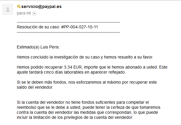 Whatsapp devolucion dinero