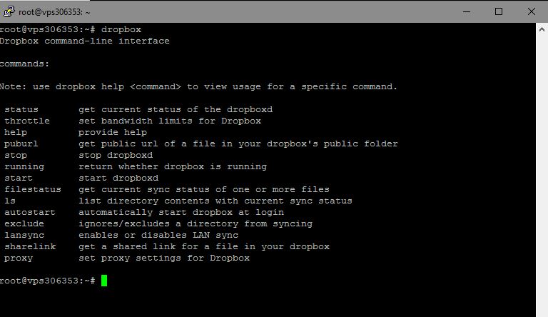 dropbox comandos ubuntu